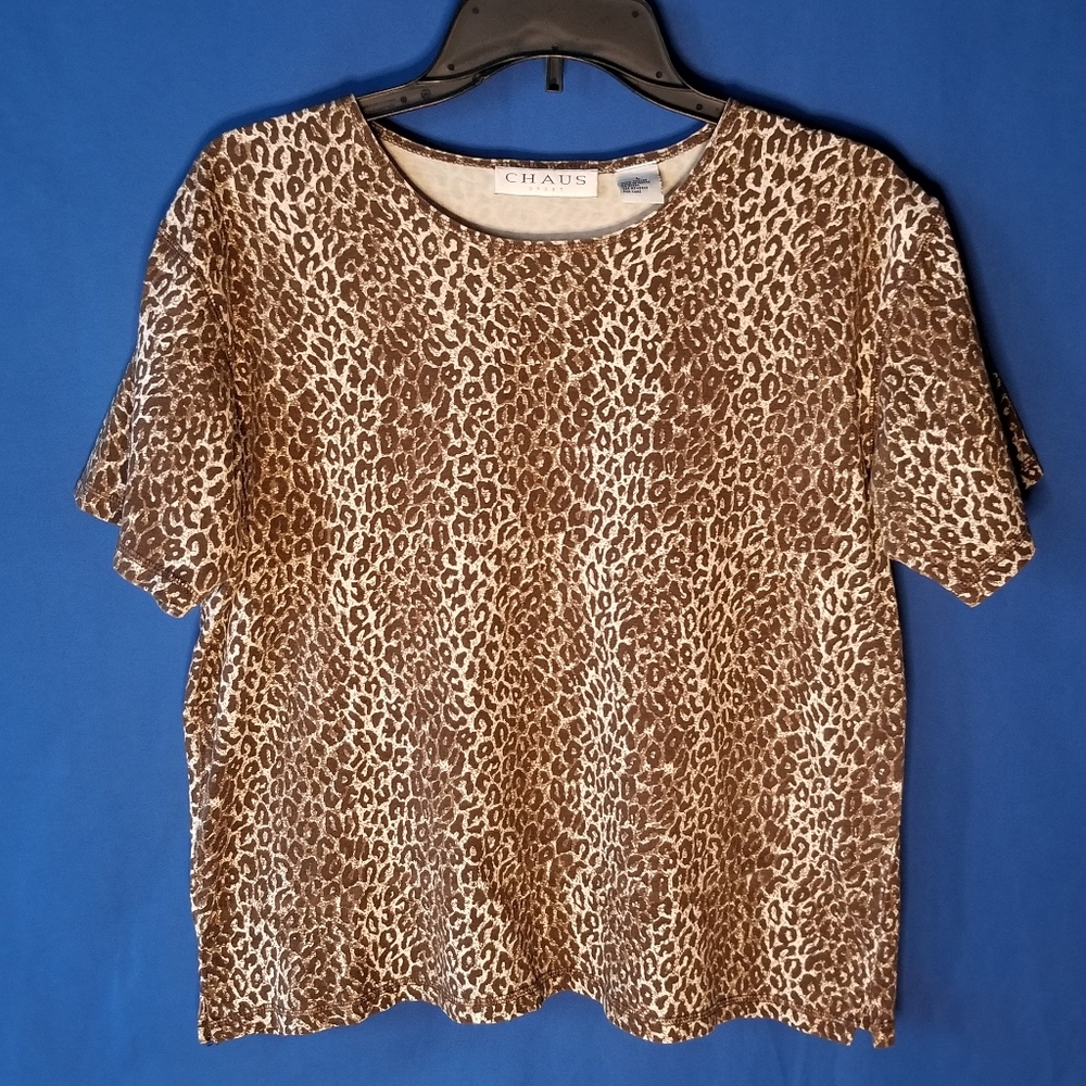 Chaus Sport Leopard Print Top